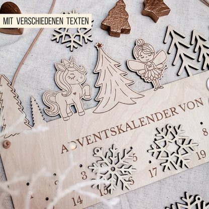 Adventskalender Wald mit Fee & Einhorn * Bundle * SVG Laserdatei