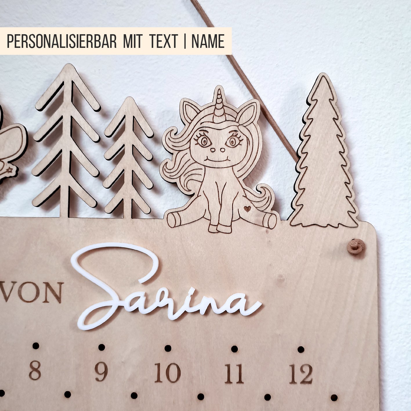 Adventskalender Wald mit Fee & Einhorn * Bundle * SVG Laserdatei