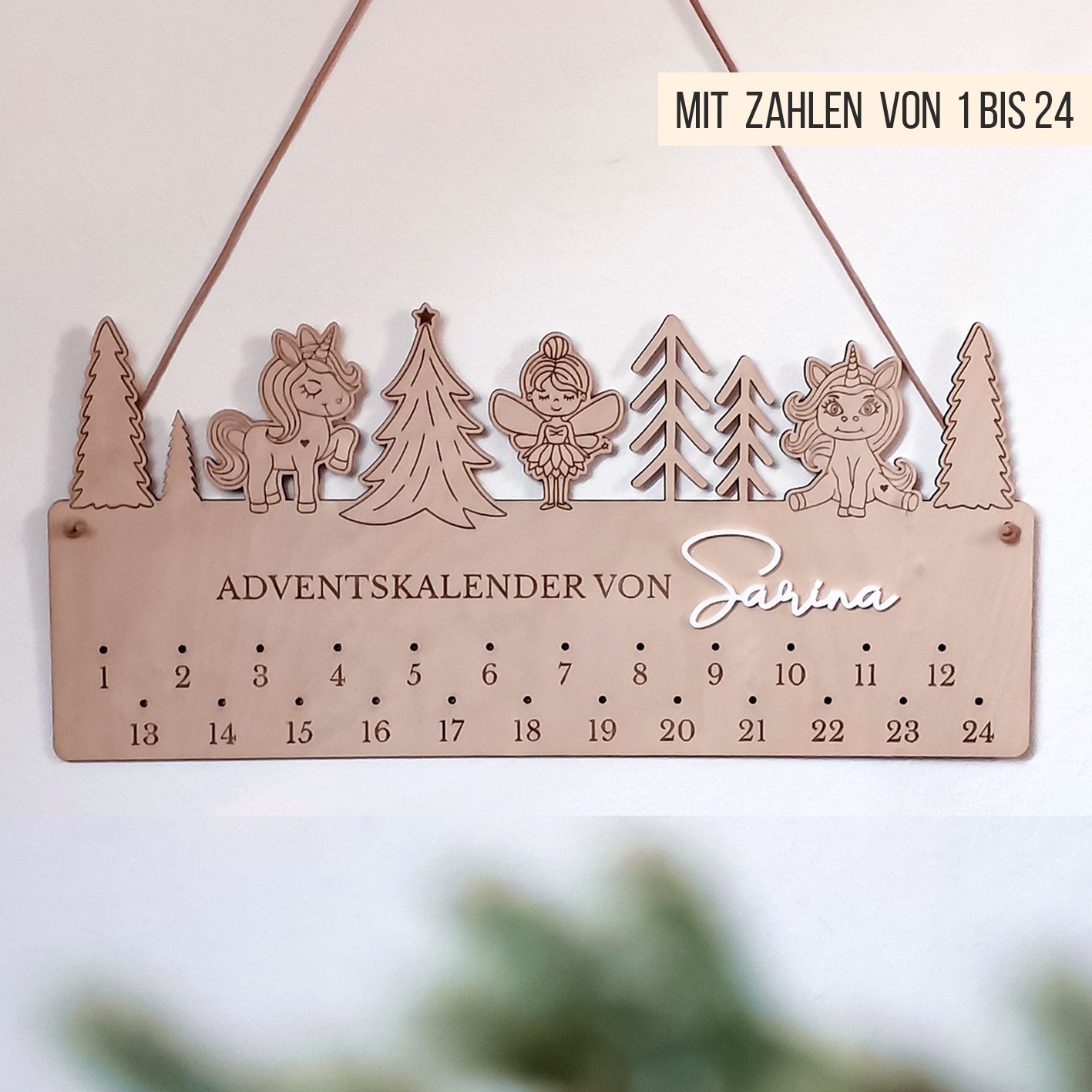 Adventskalender Wald mit Fee & Einhorn * Bundle * SVG Laserdatei