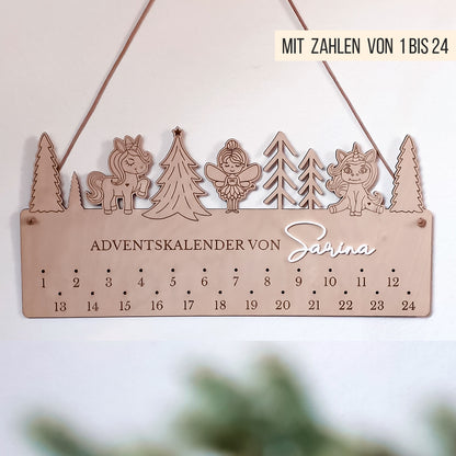 Adventskalender Wald mit Fee & Einhorn * Bundle * SVG Laserdatei