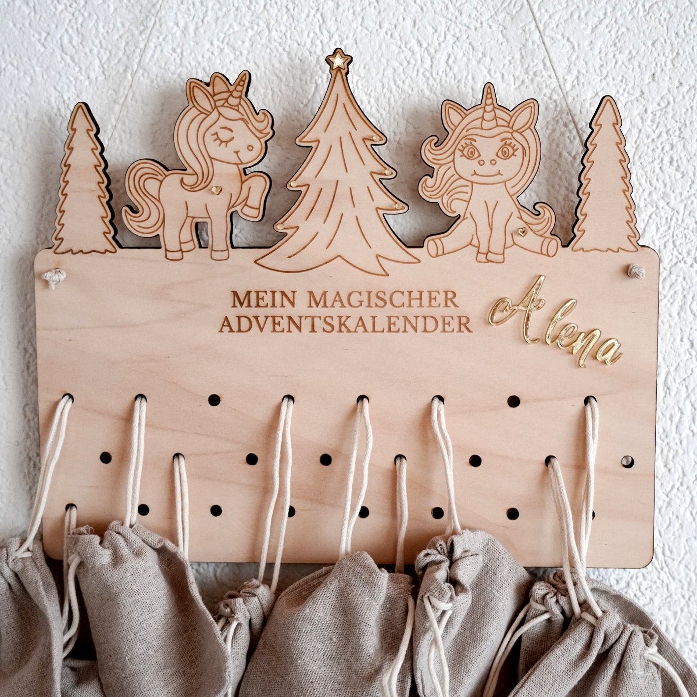 Adventskalender Wald mit Fee & Einhorn * Bundle * SVG Laserdatei