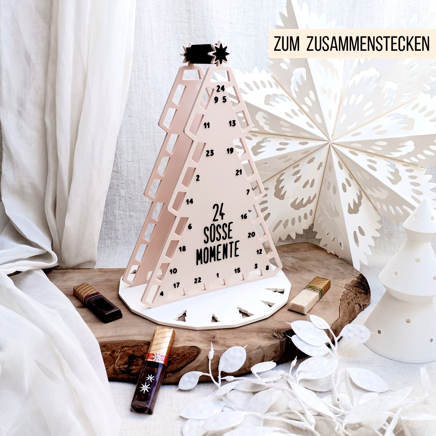 Adventskalender Weihnachtsbaum für Schokoriegel * Bundle * STL + 3MF 3D Druckdatei