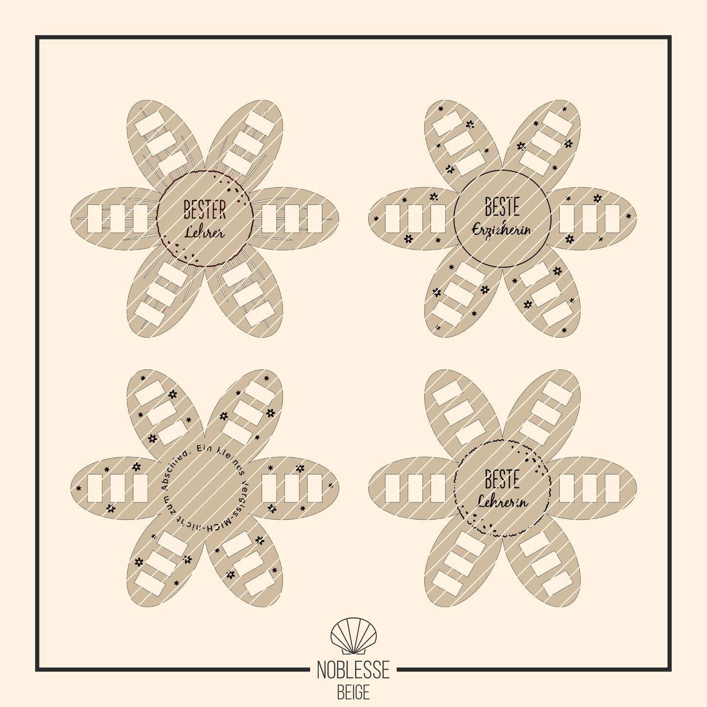 Blüte Aufsteller für kurze Schokoriegel * Abschiedsgeschenk Lehrer | Pädagogen | Erzieher * 3mm | 4mm | 6mm * Bundle * SVG Laserdatei