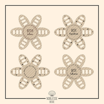 Blüte Aufsteller für kurze Schokoriegel * Abschiedsgeschenk Lehrer | Pädagogen | Erzieher * 3mm | 4mm | 6mm * Bundle * SVG Laserdatei