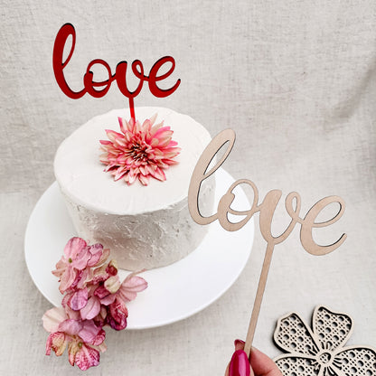 Cake Topper love Schriftzug