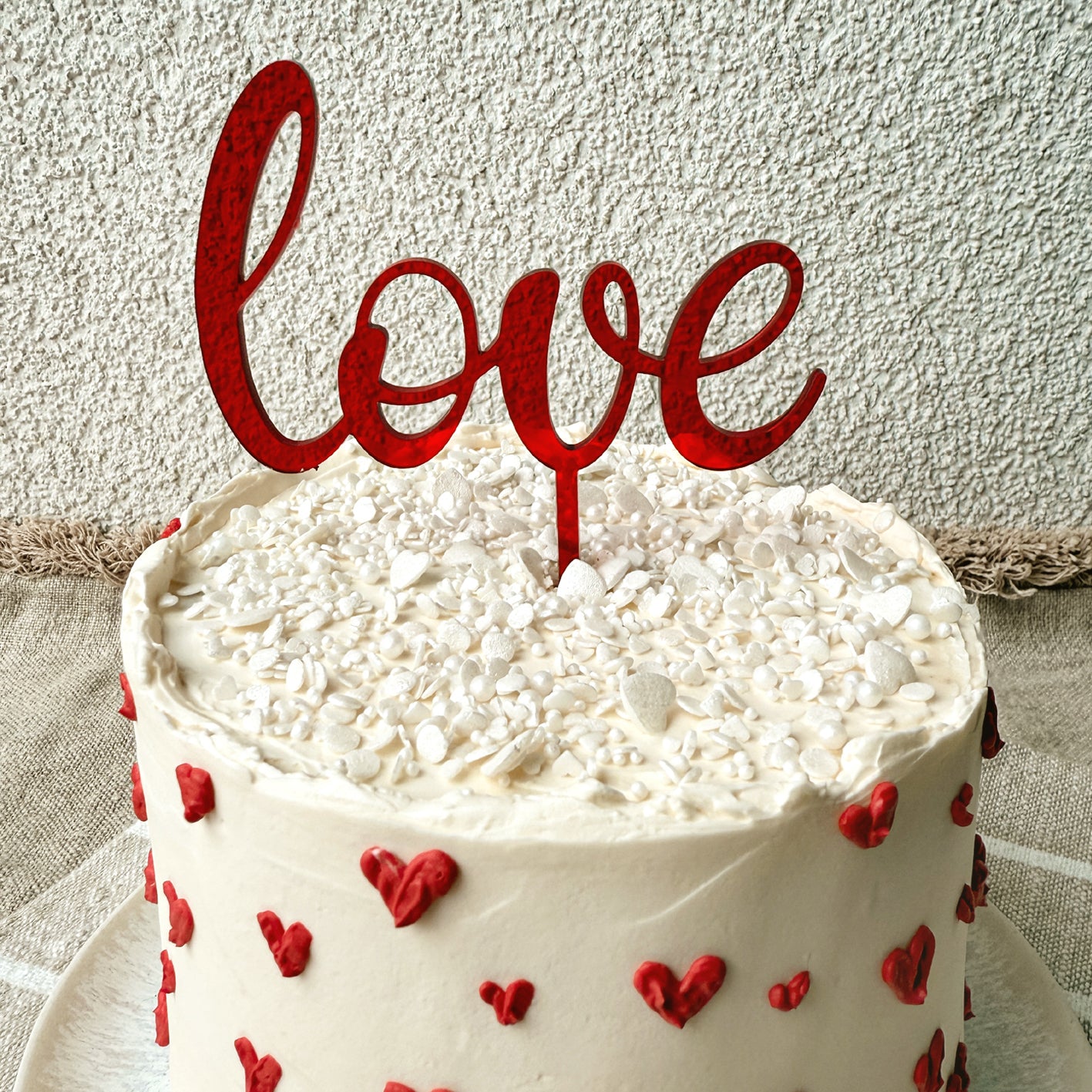 Cake Topper love Schriftzug