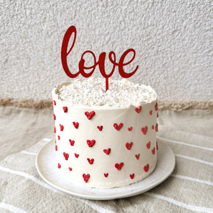 Cake Topper love Schriftzug