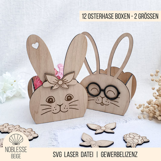 Osterhase Box * Osterkorb mit 3D Zubehör * personalisierbar * 3mm | 4mm * Bundle * SVG Laserdatei