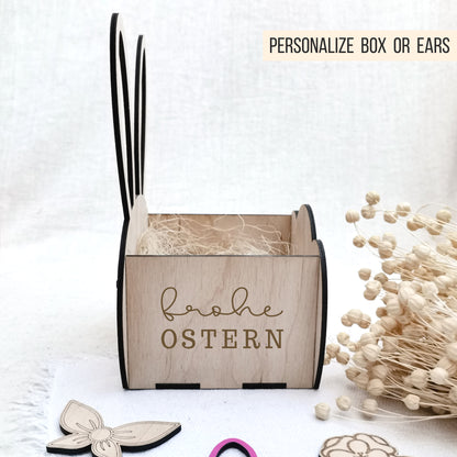 Osterhase Box * Osterkorb mit 3D Zubehör * personalisierbar * 3mm | 4mm * Bundle * SVG Laserdatei