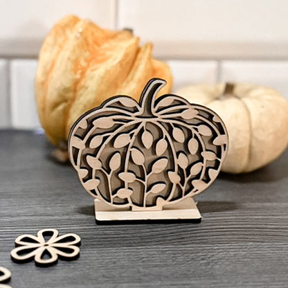 Florale Kürbisse | Blumen Kürbis * Wand Deko | Aufsteller | Anhänger | Sonnenfänger * 3mm | 4mm | 6mm | Bundle * SVG Laserdatei