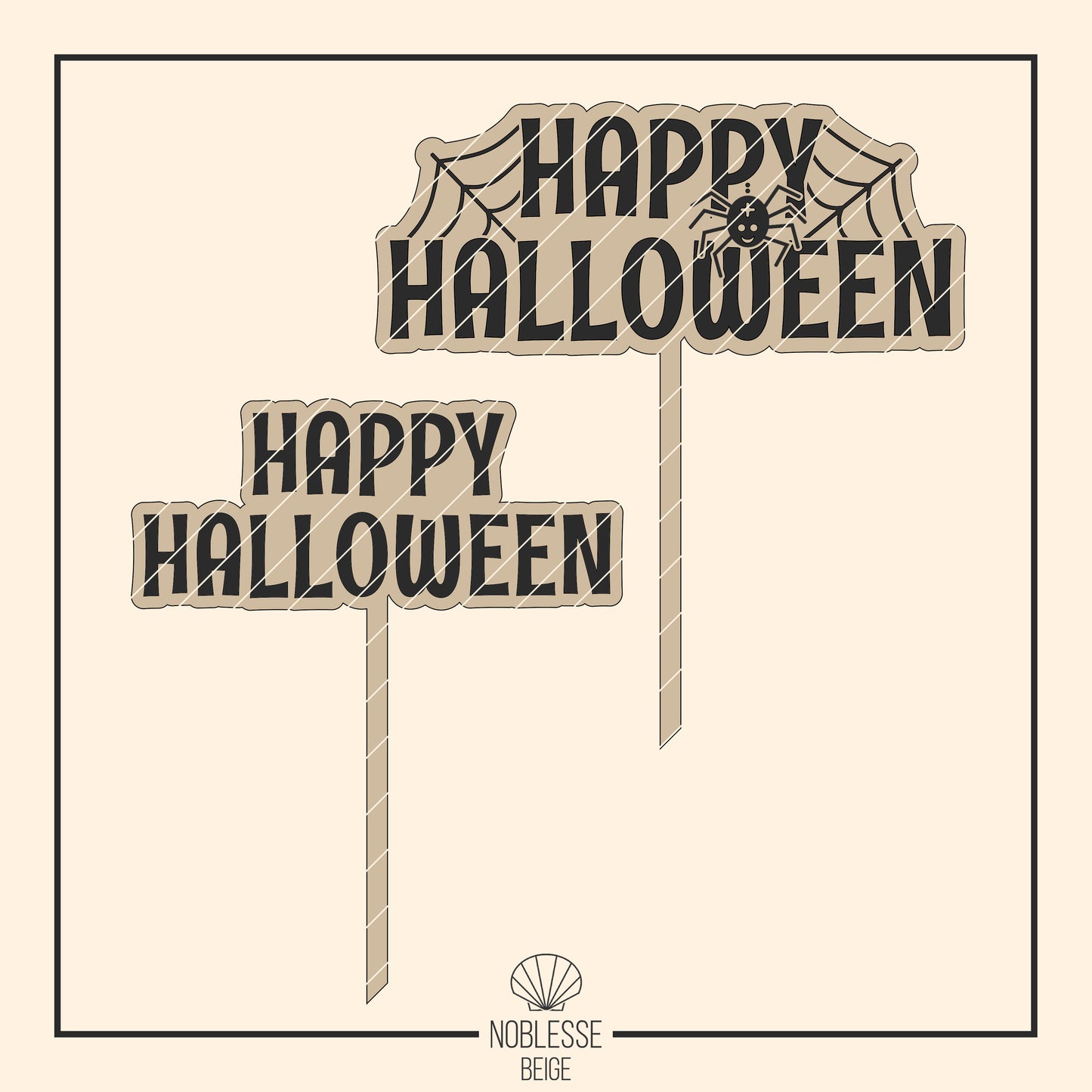 Cake Topper Halloween * Bundle mit Happy Halloween | Geister | Kürbis | Hexenhut | Spinne | Boo * skalierbar * SVG Laserdatei