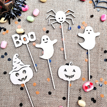 Cake Topper * Halloween Set gemischt * Holz