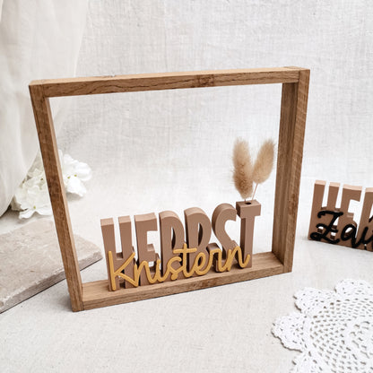 Herbst Schriftzüge * mit und ohne Loch für Blumen * Bundle * STL + 3MF 3D Druckdatei