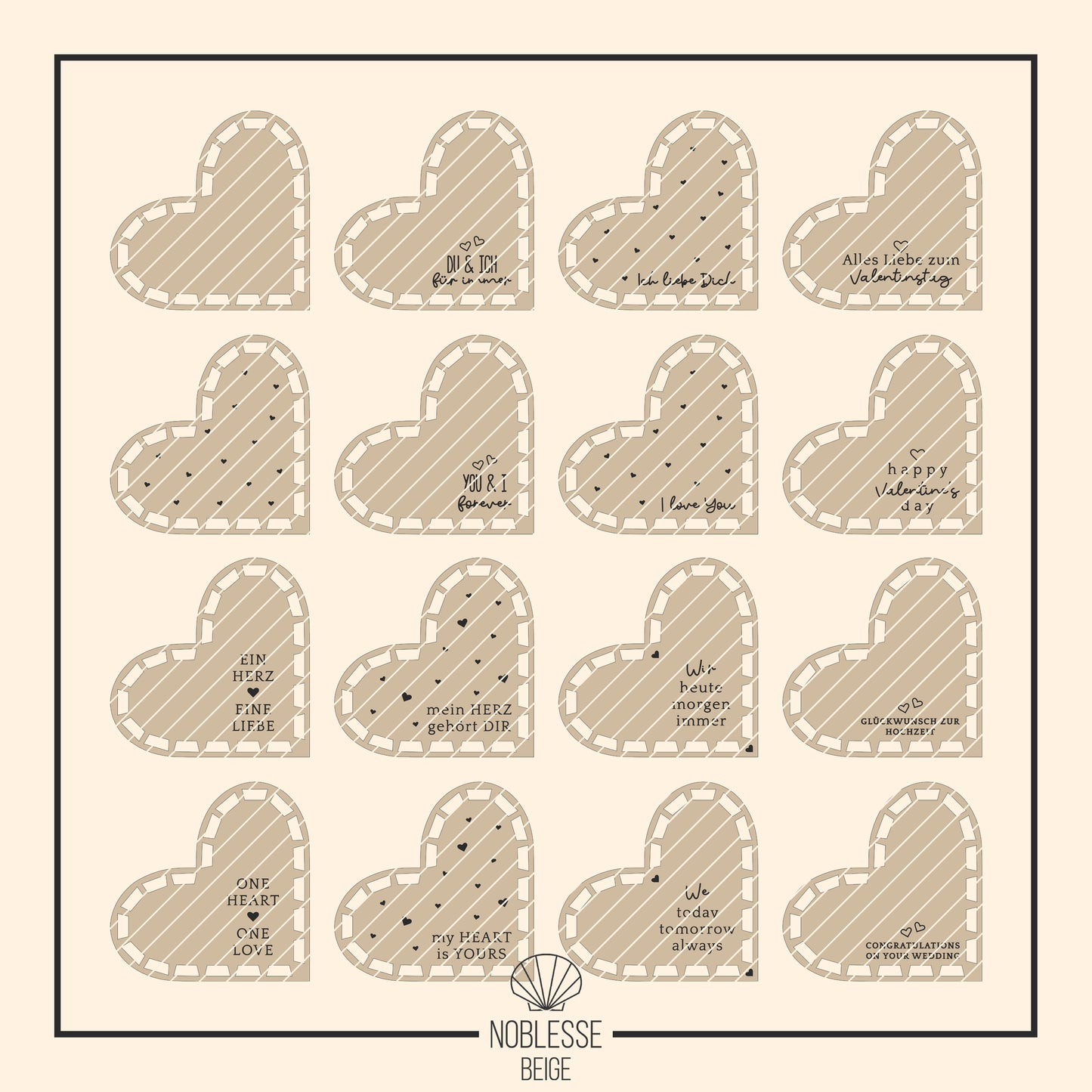 Herz Aufsteller für goldene Schokoriegel * Valentinstag & Hochzeit * 3mm | 4mm | 6mm * Bundle * SVG Laserdatei