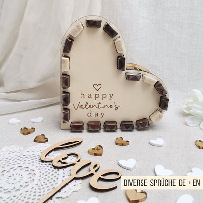 Herz Aufsteller für goldene Schokoriegel * Valentinstag & Hochzeit * 3mm | 4mm | 6mm * Bundle * SVG Laserdatei