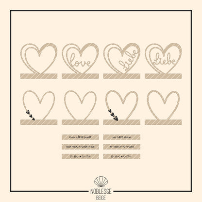 Herz Rahmen & Herz Sonnenfänger * Klötzchen Motiv * Bundle mit Klötzchen Gravuren * SVG Laserdatei