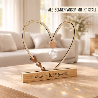 Herz Rahmen & Herz Sonnenfänger * Klötzchen Motiv * Bundle mit Klötzchen Gravuren * SVG Laserdatei