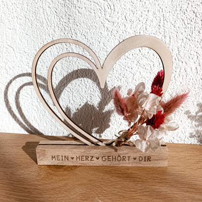 Herz Rahmen & Herz Sonnenfänger * Klötzchen Motiv * Bundle mit Klötzchen Gravuren * SVG Laserdatei