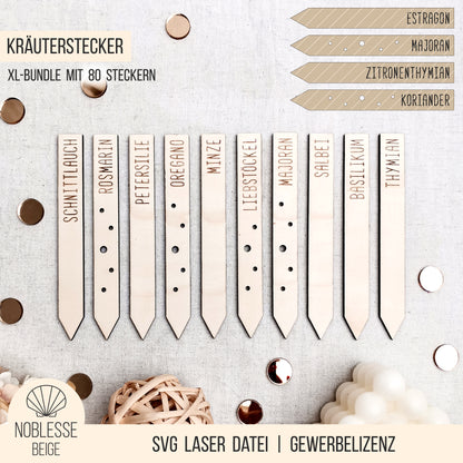 Kräuterstecker * XL Bundle * SVG Laserdatei
