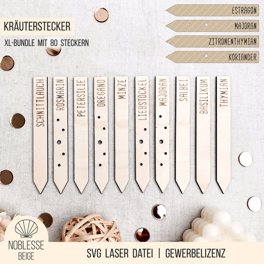 Kräuterstecker * XL Bundle * SVG Laserdatei