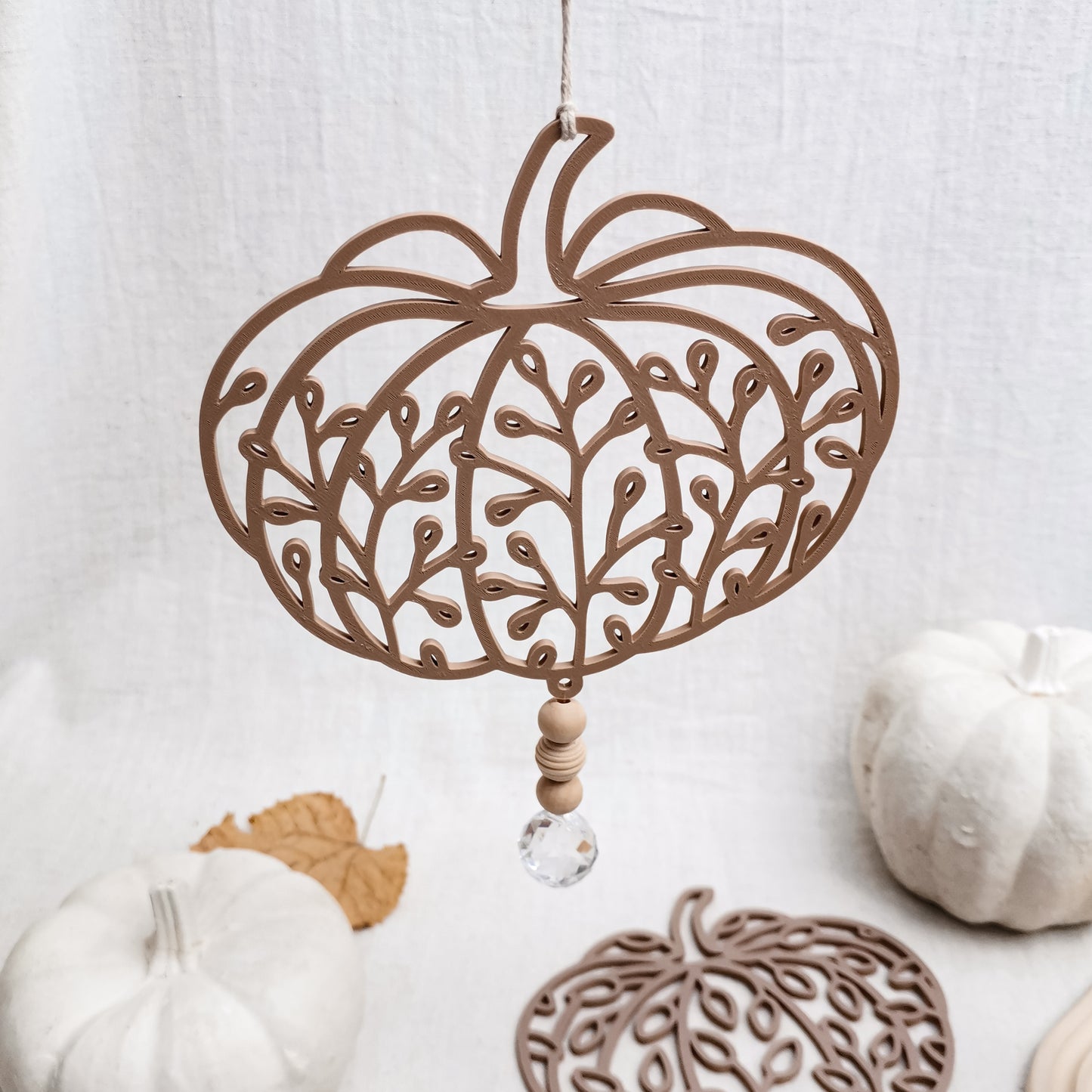 Florale Kürbisse | Kürbis mit Blumen Blättern * Wand Deko | Anhänger | Sonnenfänger * Bundle * STL + 3MF 3D Druckdatei