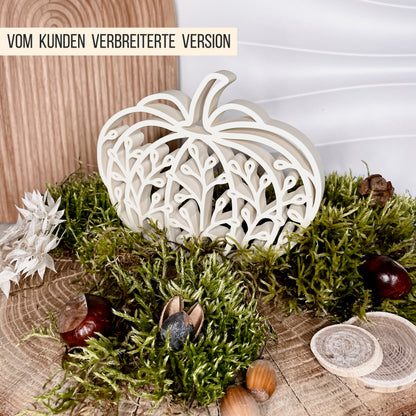Florale Kürbisse | Kürbis mit Blumen Blättern * Wand Deko | Anhänger | Sonnenfänger * Bundle * STL + 3MF 3D Druckdatei