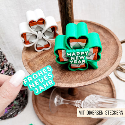 Kleeblatt Glücksbringer mit Schokolade * mit PDF Druckvorlage * Bundle * STL + 3MF 3D Druckdatei