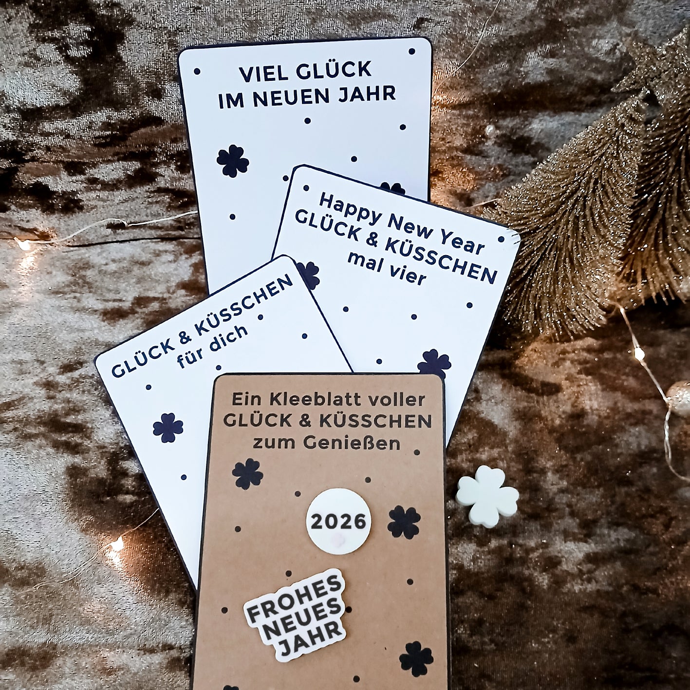 Kleeblatt Glücksbringer mit Schokolade * mit PDF Druckvorlage * Bundle * STL + 3MF 3D Druckdatei