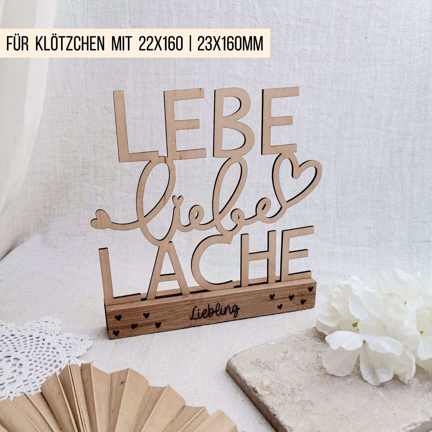 Lebe Liebe Lache * Klötzchen Motiv * Bundle mit Klötzchen Gravuren * SVG Laserdatei