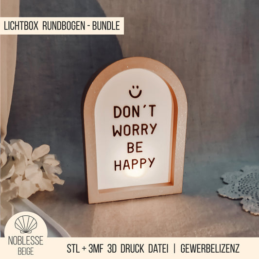 Lichtbox Rundbogen * kleine Leuchtbox * Zuhause Bundle * STL + 3MF 3D Druckdatei