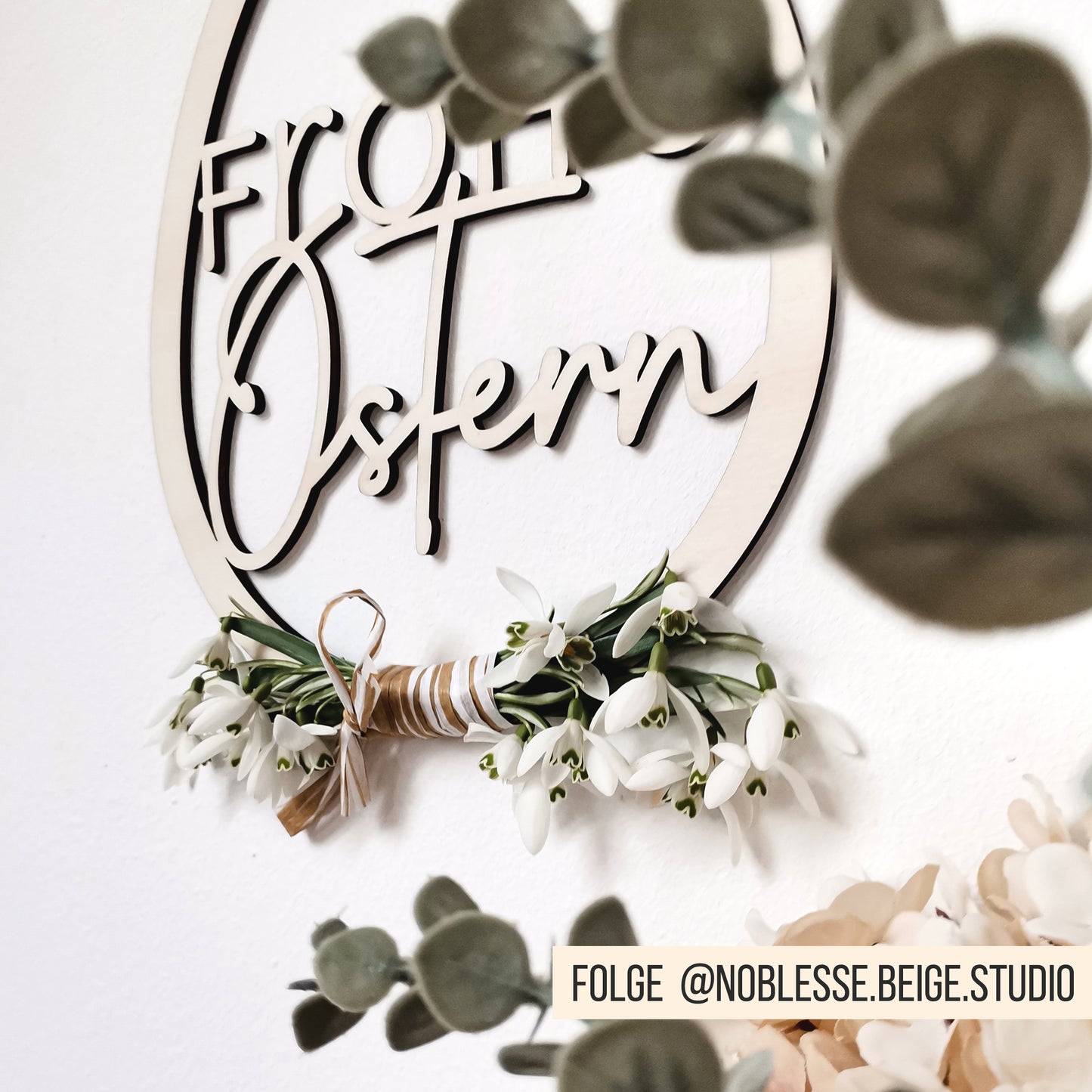 Loop * Frohe Ostern * Osterei Kranz mit Hasenohren * Bundle * SVG Laserdatei