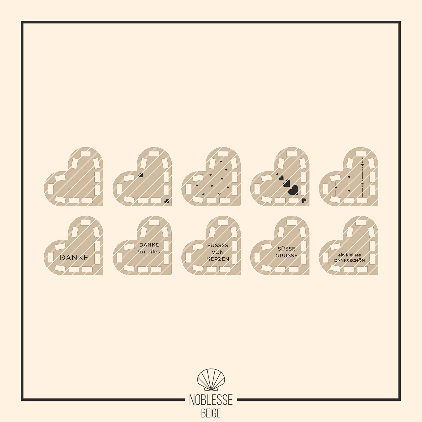Mini-Herz Aufsteller für kurze Schokoriegel * Dankeschön Aufmerksamkeit * 3mm | 4mm | 6mm * Bundle * SVG Laserdatei