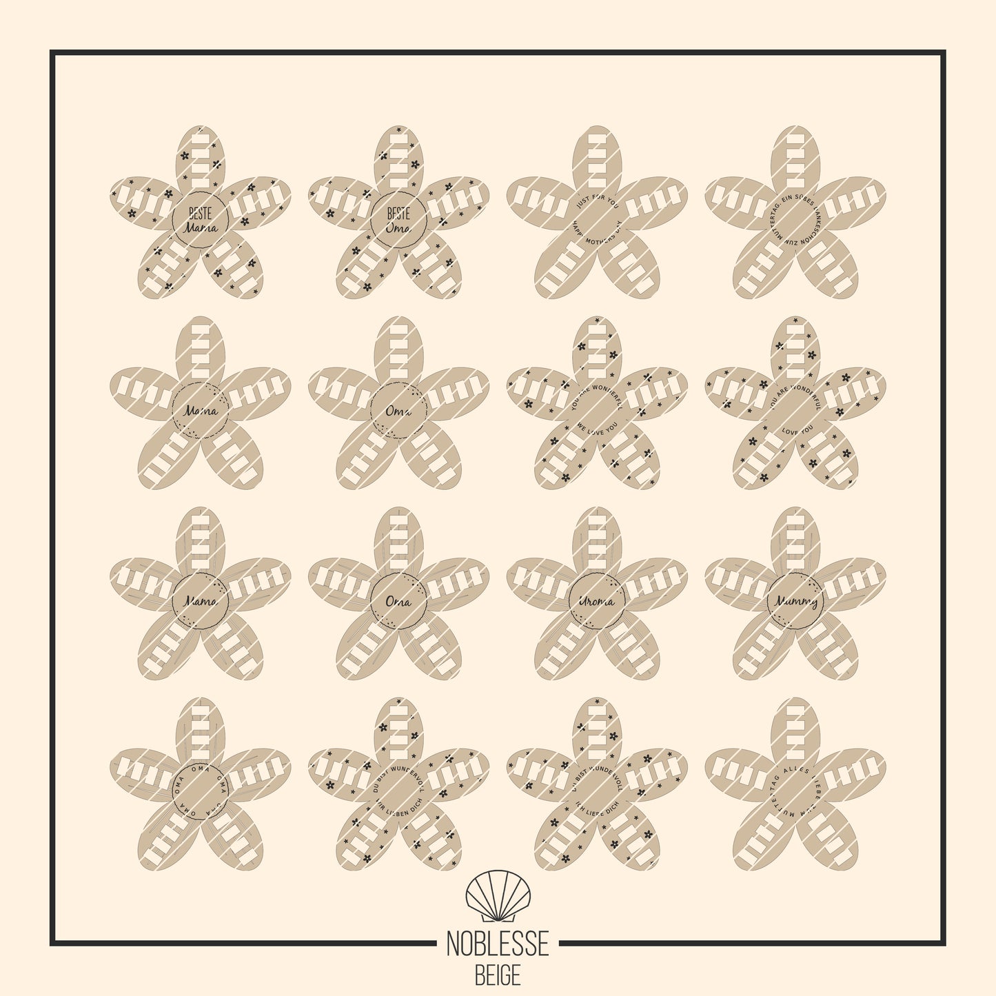 Blüte Aufsteller für kurze Schokoriegel * Muttertag * 3mm | 4mm | 6mm * Bundle * SVG Laserdatei