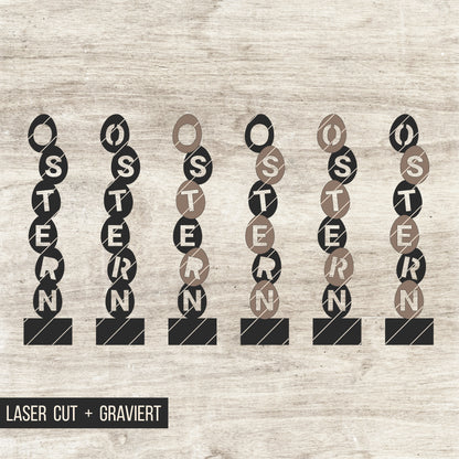 Frohe Ostern * Klötzchen Motiv * Bundle mit Klötzchen Gravuren * SVG Laserdatei