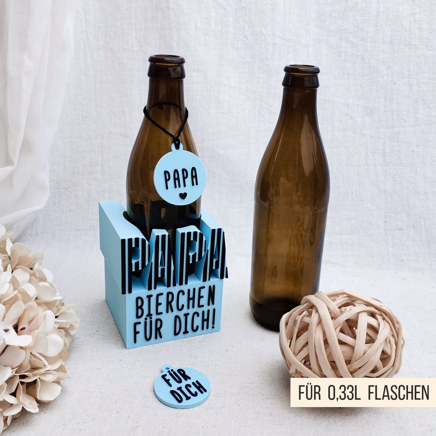 PAPA Bierflaschen Halter * 0,33l Bier Flasche * Bundle * STL + 3MF 3D Druckdatei