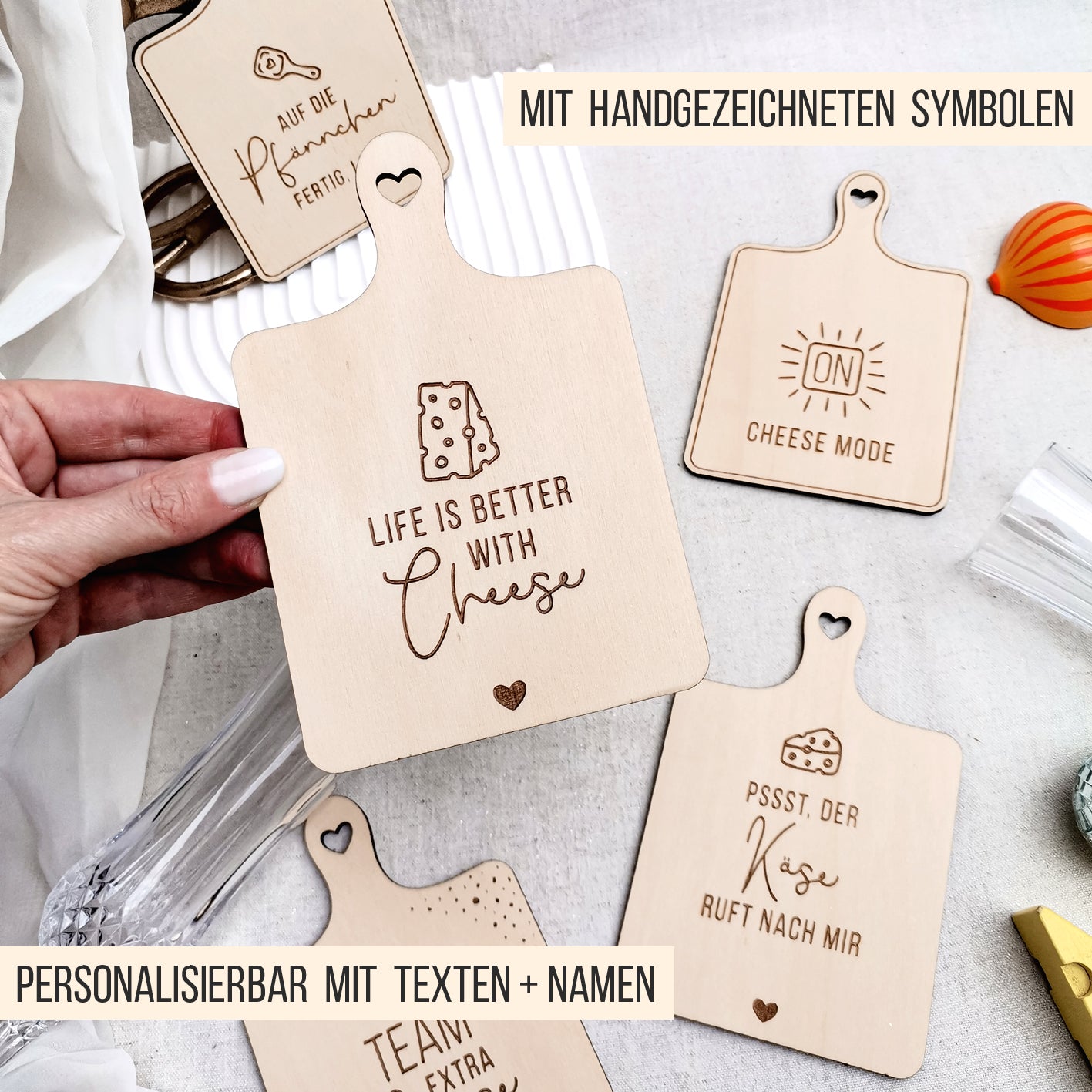 Raclette Untersetzer & Brettchen * Bundle * SVG Laserdatei