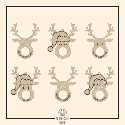 Rentier Anhänger für Schokoladekugel * Bundle * SVG Laserdatei