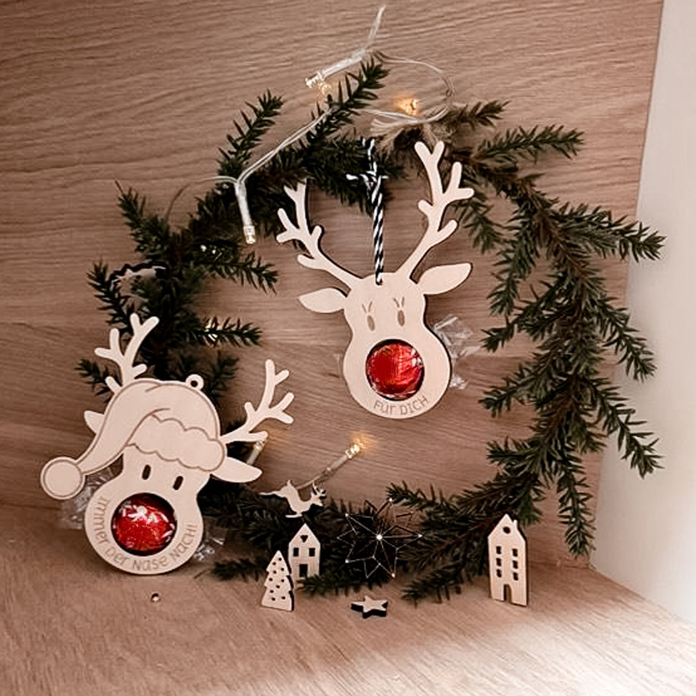 Rentier Anhänger für Schokoladekugel * Bundle * SVG Laserdatei