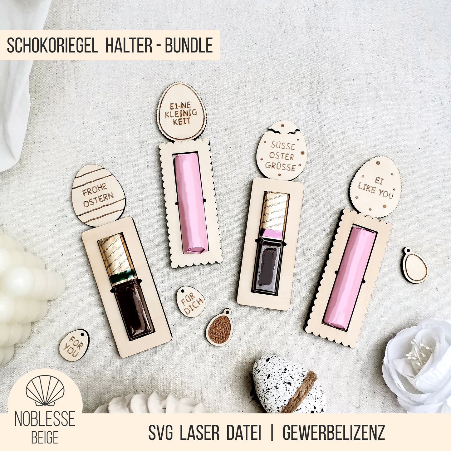 Osterei Halter für Schokoriegel * Bundle * SVG Laserdatei