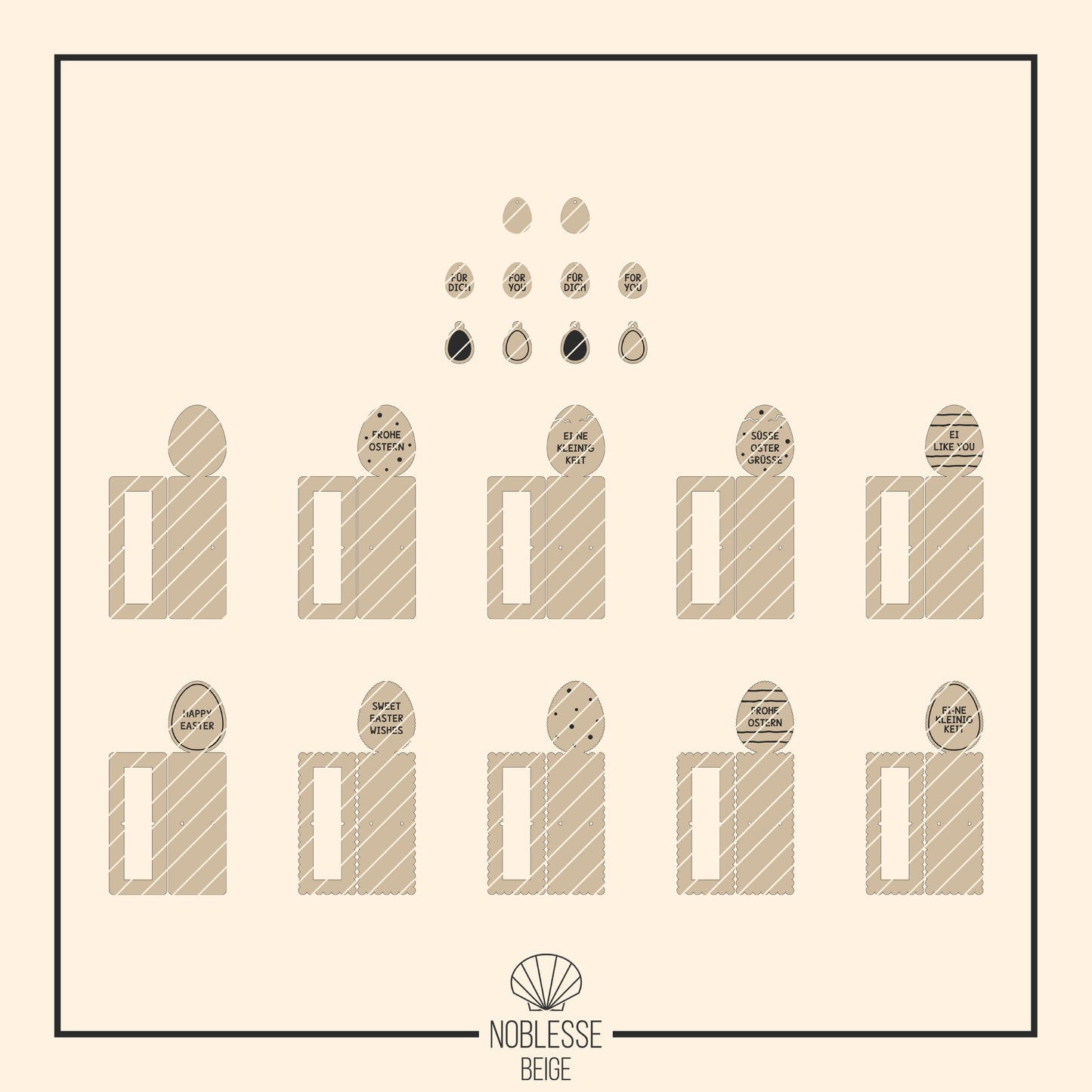 Osterei Halter für Schokoriegel * Bundle * SVG Laserdatei