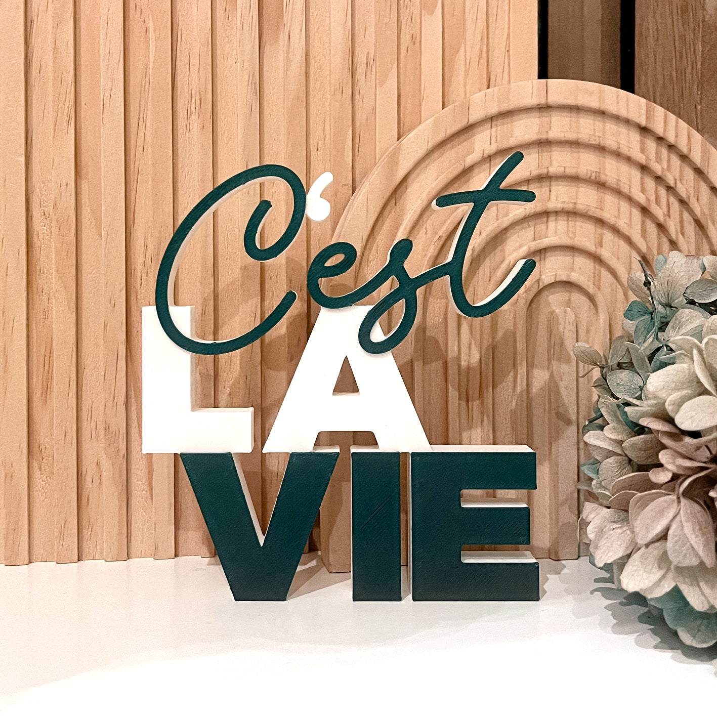 C´est la vie Schriftzug * STL + 3MF Datei