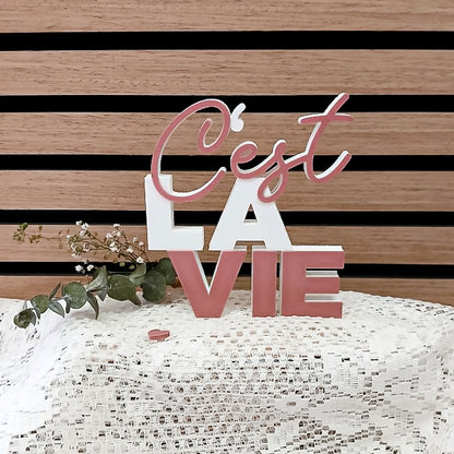 C´est la vie Schriftzug * STL + 3MF Datei