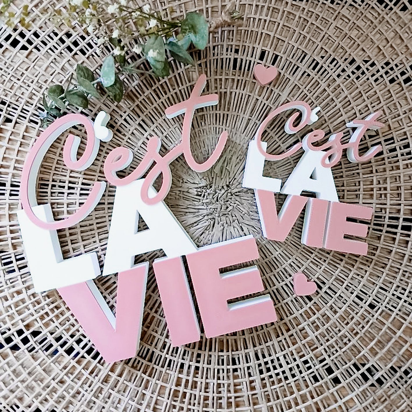 C´est la vie Schriftzug * STL + 3MF Datei