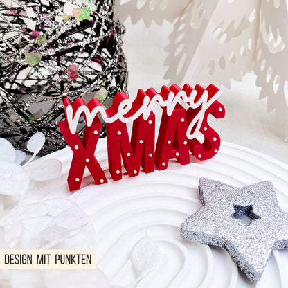 Merry XMAS Schriftzug * Bundle * STL + 3MF 3D Druckdatei