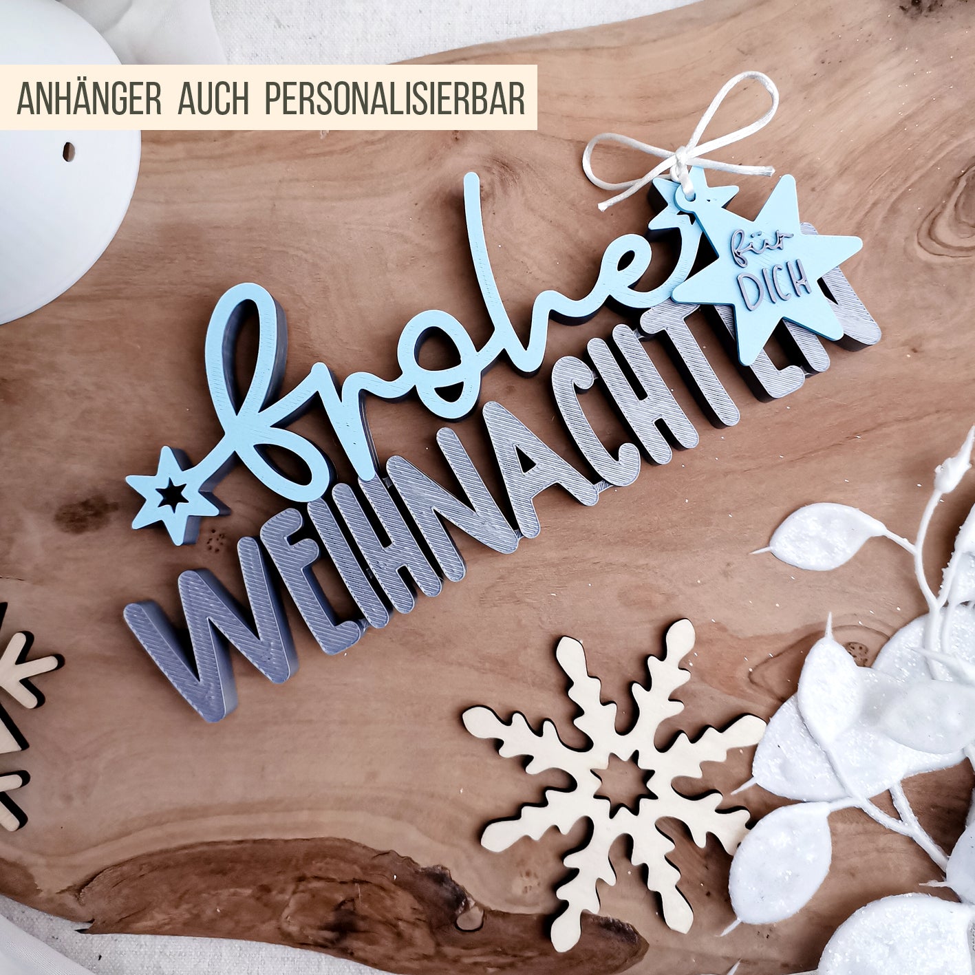 Frohe Weihnachten Schriftzug * Bundle * STL + 3MF 3D Druckdatei