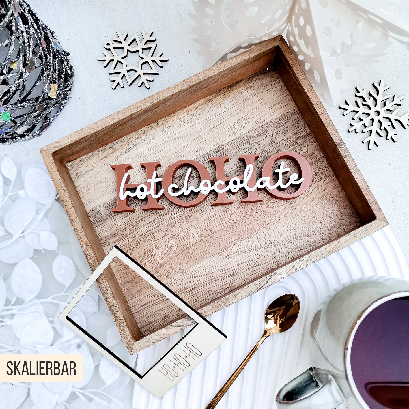 Schriftzug HO HO HOT Getränke * Bundle * STL + 3MF 3D Druckdatei