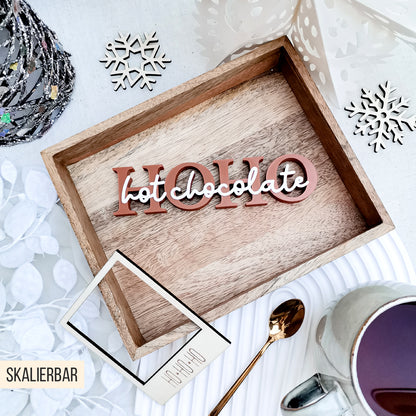 Schriftzug HO HO HOT Getränke * Bundle * STL + 3MF 3D Druckdatei