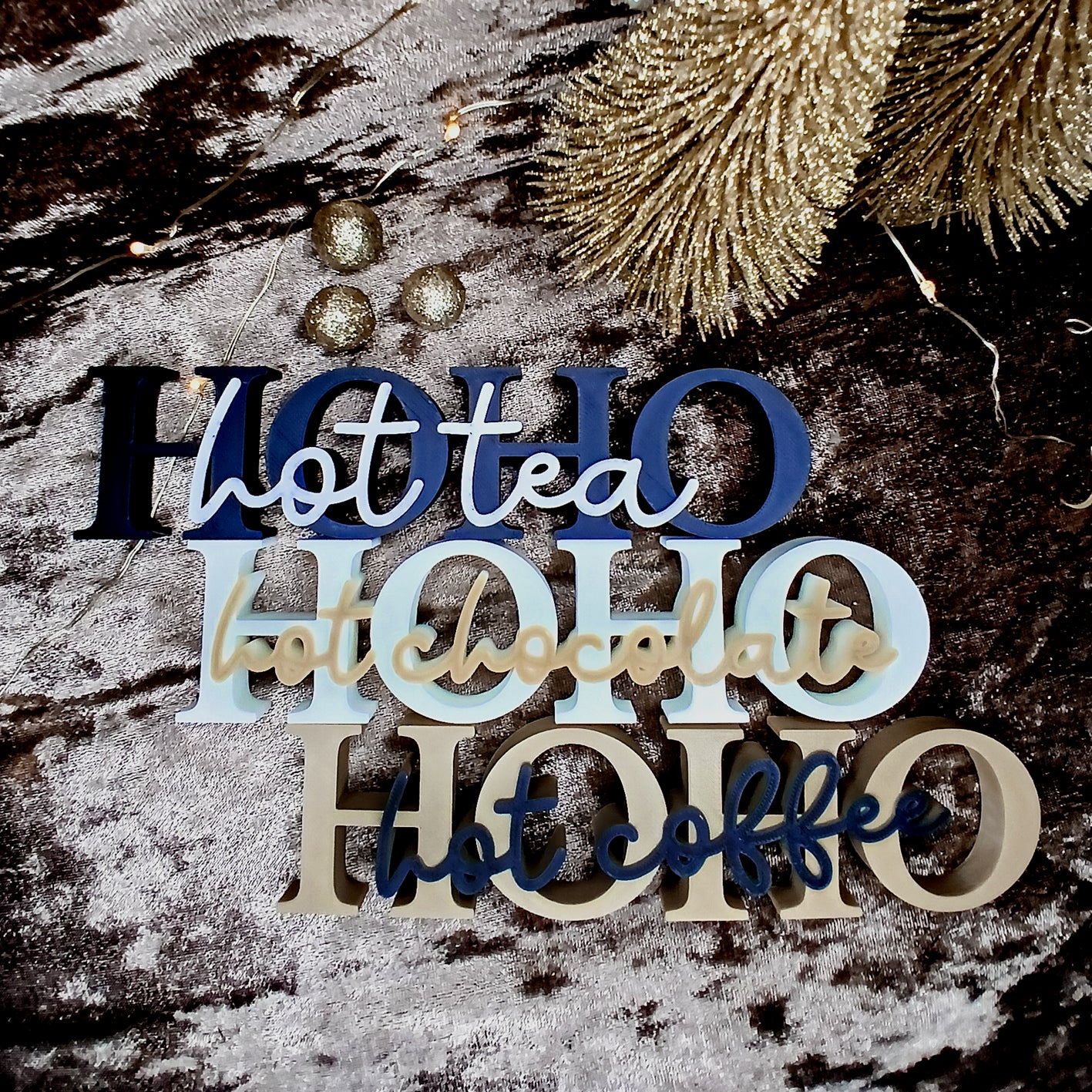 Schriftzug HO HO HOT Getränke * Bundle * STL + 3MF 3D Druckdatei