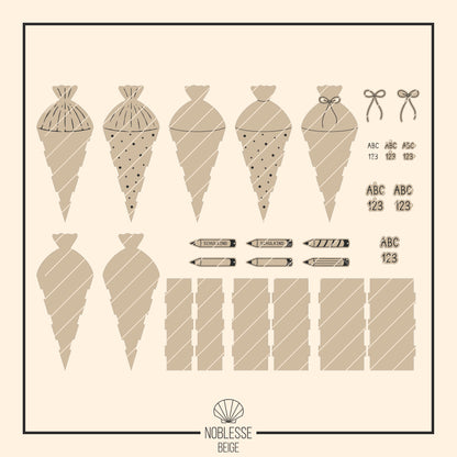 Schultüte * Zuckertüte Geschenk Box * 3mm | 4mm * SVG Laserdatei