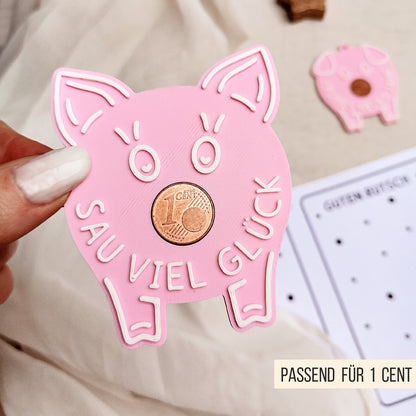 Schwein Glücksbringer & Schlüsselanhänger * mit PDF Druckvorlage * Bundle * STL + 3MF 3D Druckdatei